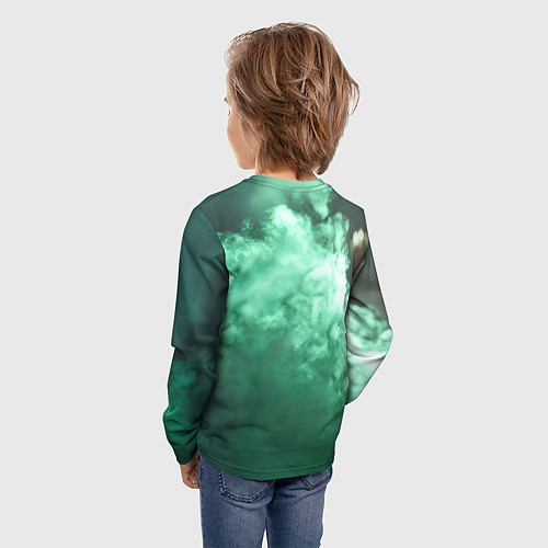 Детский лонгслив Stalker 2 череп с зелеными глазами / 3D-принт – фото 4