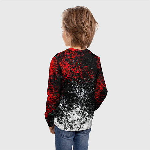 Детский лонгслив Краски брызги / 3D-принт – фото 4