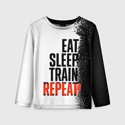 Детский лонгслив Eat sleep train repeat