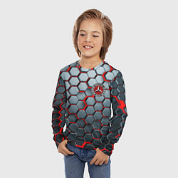Лонгслив детский Mercedes броня, цвет: 3D-принт — фото 2