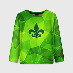 Лонгслив детский Saints Row green poly, цвет: 3D-принт