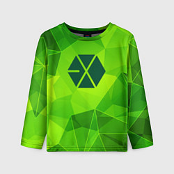 Лонгслив детский Exo green poly, цвет: 3D-принт