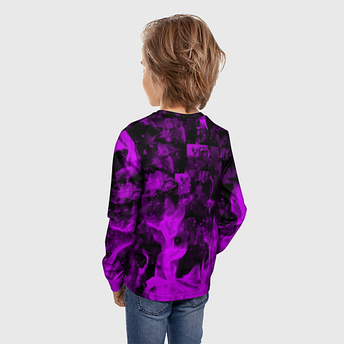 Детский лонгслив Horizon: Zero Dawn flame neon steel / 3D-принт – фото 4