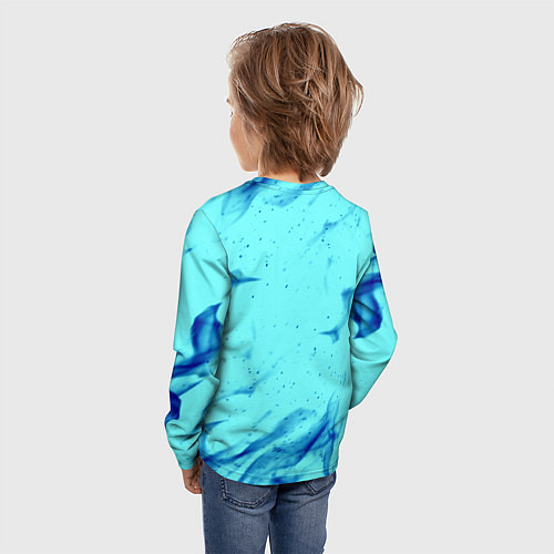 Детский лонгслив Deathloop neon flame / 3D-принт – фото 4