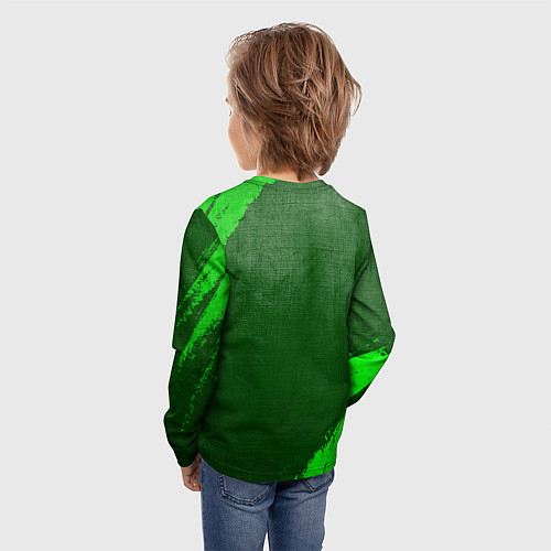 Детский лонгслив Sporting - green gradient / 3D-принт – фото 4
