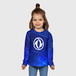 Лонгслив детский Dongfeng blue poly, цвет: 3D-принт — фото 2