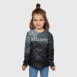 Лонгслив детский Megadeth череп под деревом, цвет: 3D-принт — фото 2