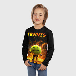 Лонгслив детский Теннисный человечек, цвет: 3D-принт — фото 2