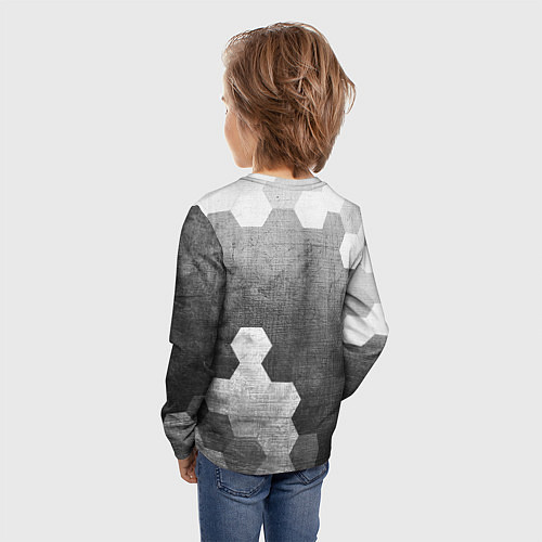 Детский лонгслив Mini - grey gradient вертикально / 3D-принт – фото 4