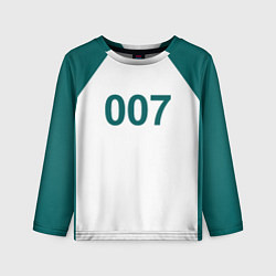 Лонгслив детский Игра в кальмара 007, цвет: 3D-принт