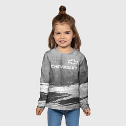 Лонгслив детский Chevrolet - grey gradient посередине, цвет: 3D-принт — фото 2
