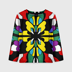 Лонгслив детский Яркий калейдоскоп, цвет: 3D-принт