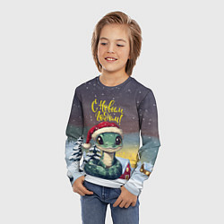 Лонгслив детский С новым 2025 годом змейка, цвет: 3D-принт — фото 2