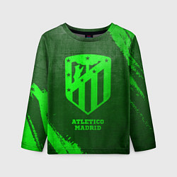 Лонгслив детский Atletico Madrid - green gradient, цвет: 3D-принт