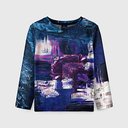 Лонгслив детский Глитч текстура - искаженное пространство, цвет: 3D-принт