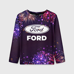 Лонгслив детский Праздничный Ford, цвет: 3D-принт