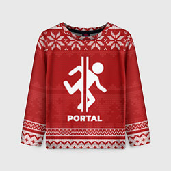 Лонгслив детский Новогодний Portal, цвет: 3D-принт