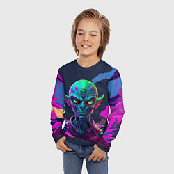 Лонгслив детский Чужак с другой планеты, цвет: 3D-принт — фото 2