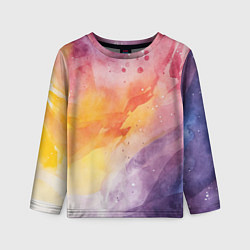Лонгслив детский Краски акварели, цвет: 3D-принт