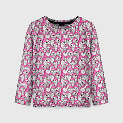 Лонгслив детский Выдры новогодние, цвет: 3D-принт