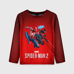 Лонгслив детский Два паука Marvel spider man 2, цвет: 3D-принт