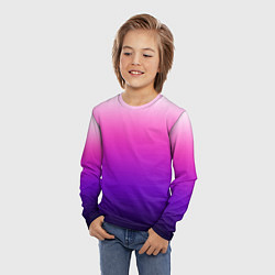 Лонгслив детский Градиент Argon розово-фиолетовый, цвет: 3D-принт — фото 2