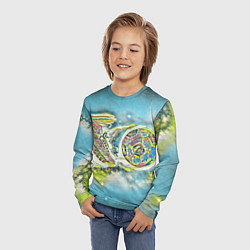 Лонгслив детский Удар по воротам, цвет: 3D-принт — фото 2