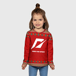 Лонгслив детский Need for Speed new year, цвет: 3D-принт — фото 2