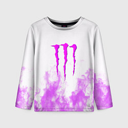 Лонгслив детский Monster energy neon flame, цвет: 3D-принт