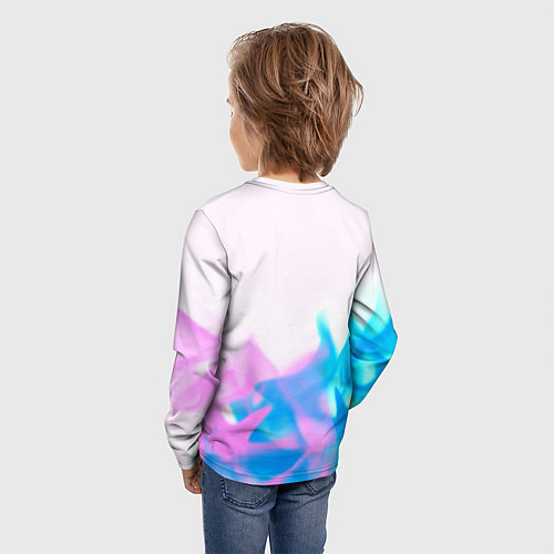 Детский лонгслив Quake neon flame / 3D-принт – фото 4