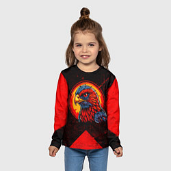 Лонгслив детский Орел Атланта Хокс, цвет: 3D-принт — фото 2