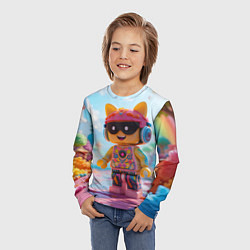 Лонгслив детский Роблокс в солнечных очках, цвет: 3D-принт — фото 2