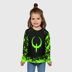 Лонгслив детский Quake кислотные краски, цвет: 3D-принт — фото 2