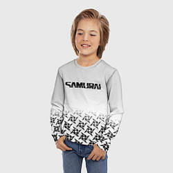 Лонгслив детский Samurai logo japan, цвет: 3D-принт — фото 2