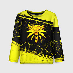 Лонгслив детский Ведьмак трещины текстура, цвет: 3D-принт