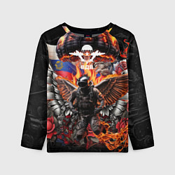 Лонгслив детский Десантник ВДВ с крыльями ангела, цвет: 3D-принт