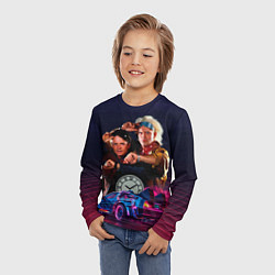 Лонгслив детский Назад в будущее - Марти и док, цвет: 3D-принт — фото 2