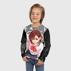 Лонгслив детский Дандадан: Момо Аясэ, цвет: 3D-принт — фото 2