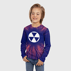 Лонгслив детский Fallout red energy, цвет: 3D-принт — фото 2