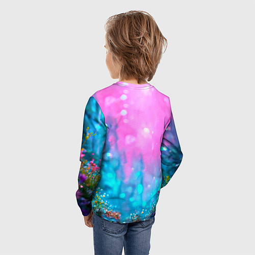 Детский лонгслив Коровка в сказочном лесу / 3D-принт – фото 4