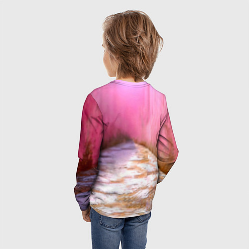 Детский лонгслив Поросенок в розовом / 3D-принт – фото 4