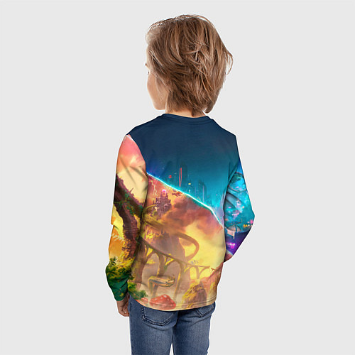 Детский лонгслив Главные герои Split fiction / 3D-принт – фото 4