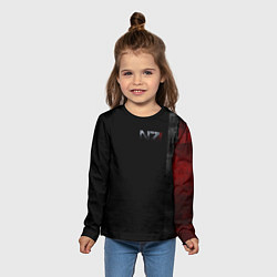 Лонгслив детский Shepard N7 - темный, цвет: 3D-принт — фото 2