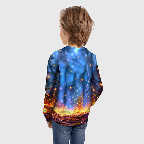 Детский лонгслив Лосенок в лесу / 3D-принт – фото 4