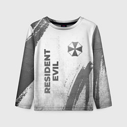 Лонгслив детский Resident Evil - white gradient вертикально, цвет: 3D-принт
