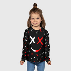 Лонгслив детский Smile face, цвет: 3D-принт — фото 2