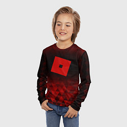 Лонгслив детский Roblox red poly, цвет: 3D-принт — фото 2