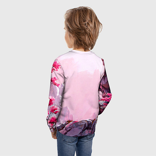 Детский лонгслив Козлик в розовом свете / 3D-принт – фото 4