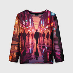 Лонгслив детский Вечерний мегаполис, цвет: 3D-принт