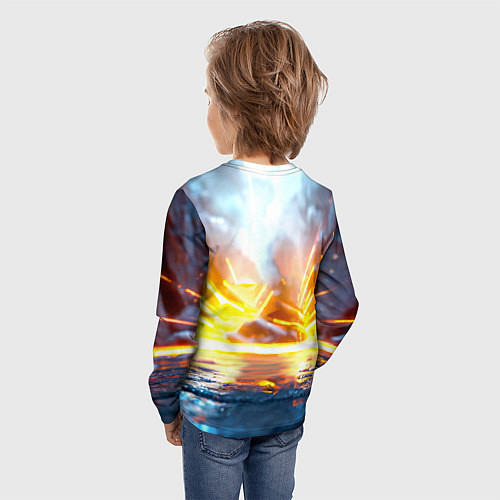 Детский лонгслив Эпичный пингвин / 3D-принт – фото 4